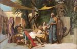 Socrate Venant Chercher Alcibiade Dans La Maison De Aspasie by Jean-Leon Gerome