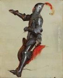 Etude De Cavalier En Armure by Jean-Leon Gerome