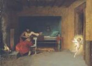 Anacreon: Cupidon S'enfuit by Jean-Leon Gerome