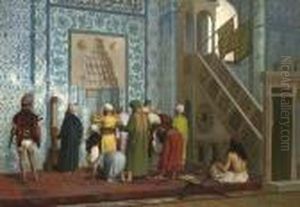 La Mosquee Bleue by Jean-Leon Gerome