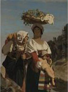 Two Italian Peasant Women And An Infant Two Italian Peasant Women And An Infant