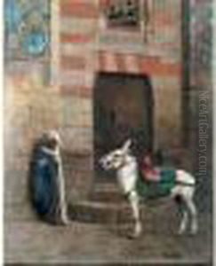 Garcon Et Son Ane by Jean-Leon Gerome