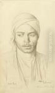 Homme Portant Un Turban by Jean-Leon Gerome