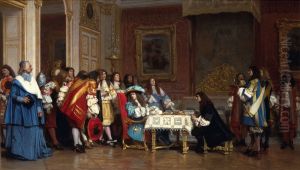 Louis Xiv Et Moliere by Jean-Leon Gerome