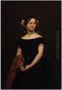 Portrait Of Mlle. Durand (portrait Of Madame Duvergier) by Jean-Leon Gerome
