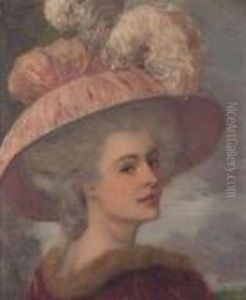 Portrait De Femme Au Chapeau by Henri Gervex