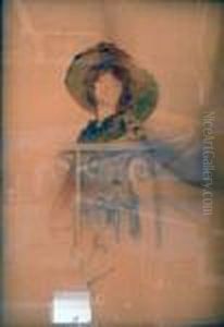 Portrait De Jeune Femme Au Balcon by Henri Gervex