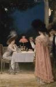 Diner Au Pavillon D'amenonville by Henri Gervex