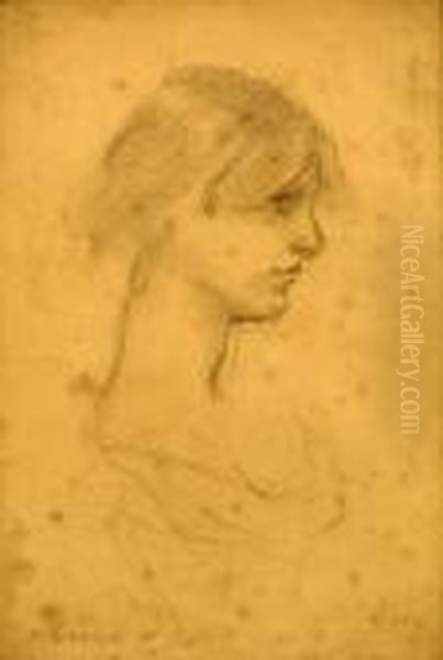 Portrait De Jeune Fille De Profil - view 1
