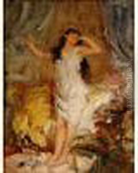 Etude De Jeune Femme Au Reveil, Circa 1890 - view 1