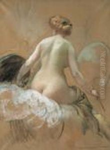 Allegorie De La Peinture, Etude Pour Le Plafond Du Palais De L'elysee by Henri Gervex
