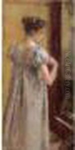 Jeune Femme Au Miroir by Henri Gervex
