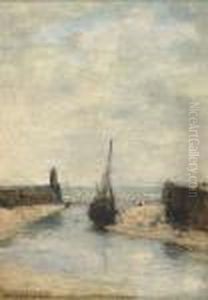 Low Tide, Port De Trouville by Henri Gervex