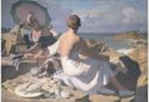 Jeune Femme En Bord De Mer by Henri Gervex