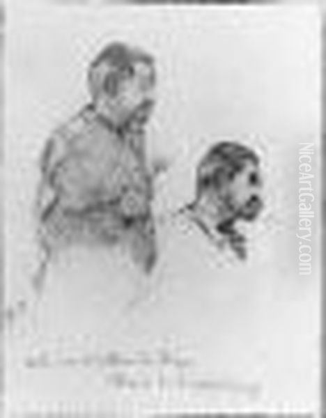 Deux Etudes D'un Meme Personnage - Etudes Pour Avant L'operation - Avant 1887. by Henri Gervex