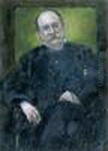 Portrait Du Dramaturge William Busnach - Circa 1880. by Henri Gervex