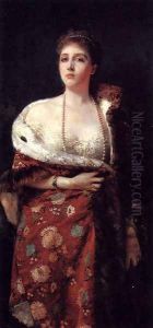 Portrait Of A Lady by Francesco Paolo Michetti