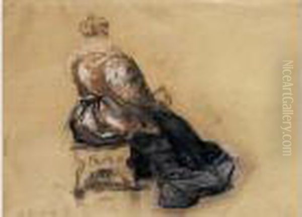 Etude De Dame De Dos, En Costume
Renaissance - Etude Pour Le Ballet De La Reine - Avant 1897. - view 1