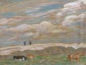 Landschap Figuren Koeien Paard