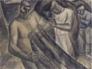 Workers In Positano by Leo Gestel