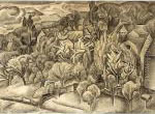 Houses In A Landscape - view 1