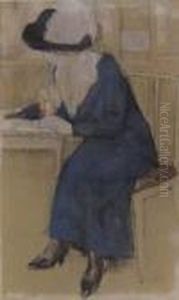 Lady In A Cafe by Leo Gestel
