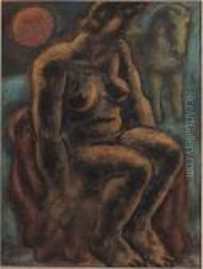 A Seated Nude by Leo Gestel