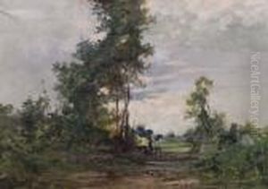Paesaggio Con Figura by Cesare Gheduzzi