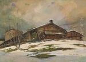 Baite E Neve In Alta Montagna by Cesare Gheduzzi