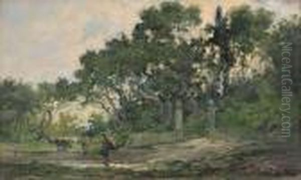 Paesaggio Con Pastorella E Mucche Al Pascolo - view 1