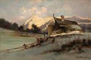 Baita In Alta Montagna by Cesare Gheduzzi