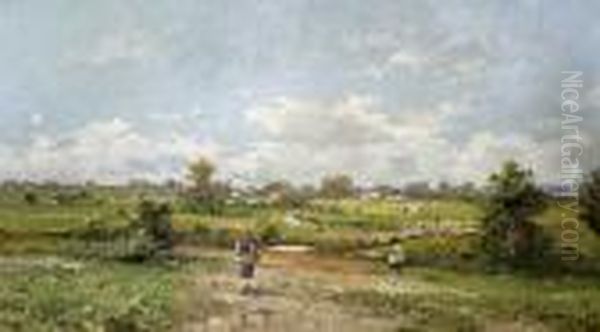 Weite Landschaft Mit Personenstaffage - view 1