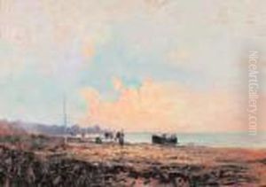 Spiaggia Di Bordighera by Cesare Gheduzzi