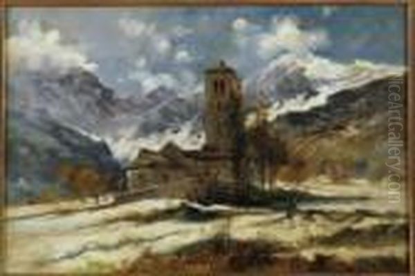 Chiesetta Di Montagna Con Figure - view 1
