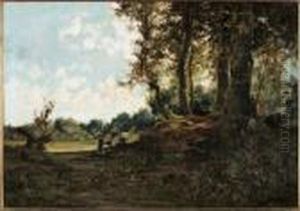 Paesaggio Con Figura by Cesare Gheduzzi