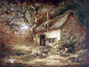 Cottage Door with a Donkey