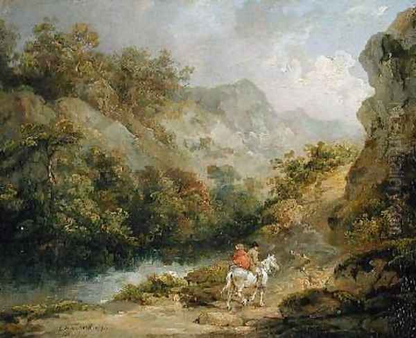Rocky Landscape with Two Men on a Horse 1791 - view 1