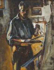 Selfportrait At Easel