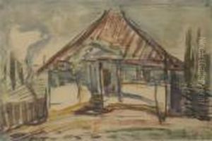 Peisaj Cu Casa De Tara by Petrascu Gheorghe