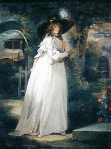 Portrait of a Girl in a Garden 1786-88 by George Morland