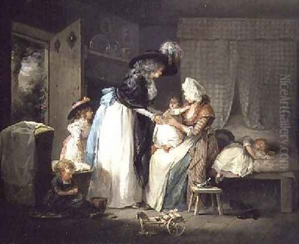 Visit to the child at nurse 1788 - view 1