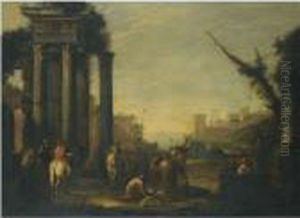 An Architectural Capriccio With Phalari Ordering Perilaus Into Thebrazen Bull