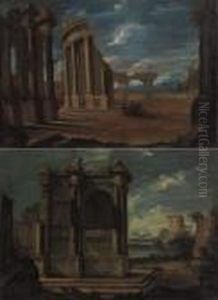 Paesaggio Con Rovine Classiche by Giovanni Ghisolfi
