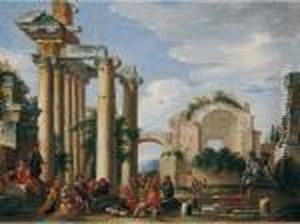 Architettura Con Rovine Romane
Olio Su Tela, Cm. 33x44 by Giovanni Ghisolfi