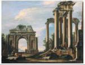 Capriccio Architettonico Con Rovine by Giovanni Ghisolfi