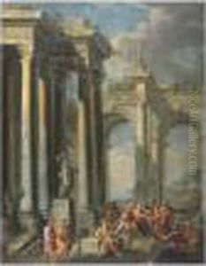 Scene De Predication Dans Des Ruines Scene De Predication Dans Des Ruines