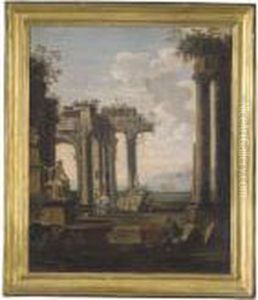 Architectural Capriccio With Figures Amongst Classical Ruins Architectural Capriccio With Figures Amongst Classical Ruins