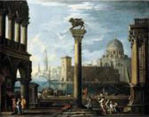 A Capriccio View Of The Molo From The Piazzetta Looking South