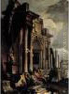 Ruines Animees De Personnages by Giovanni Ghisolfi