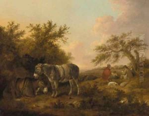 The midday rest by George Morland
